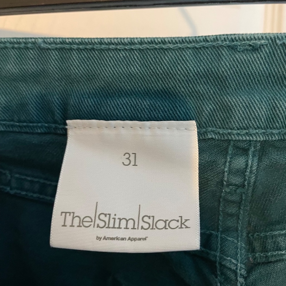 AMERICAN APPAREL The Slim Shack Size 31 Long Inseam - Picture 3 of 5